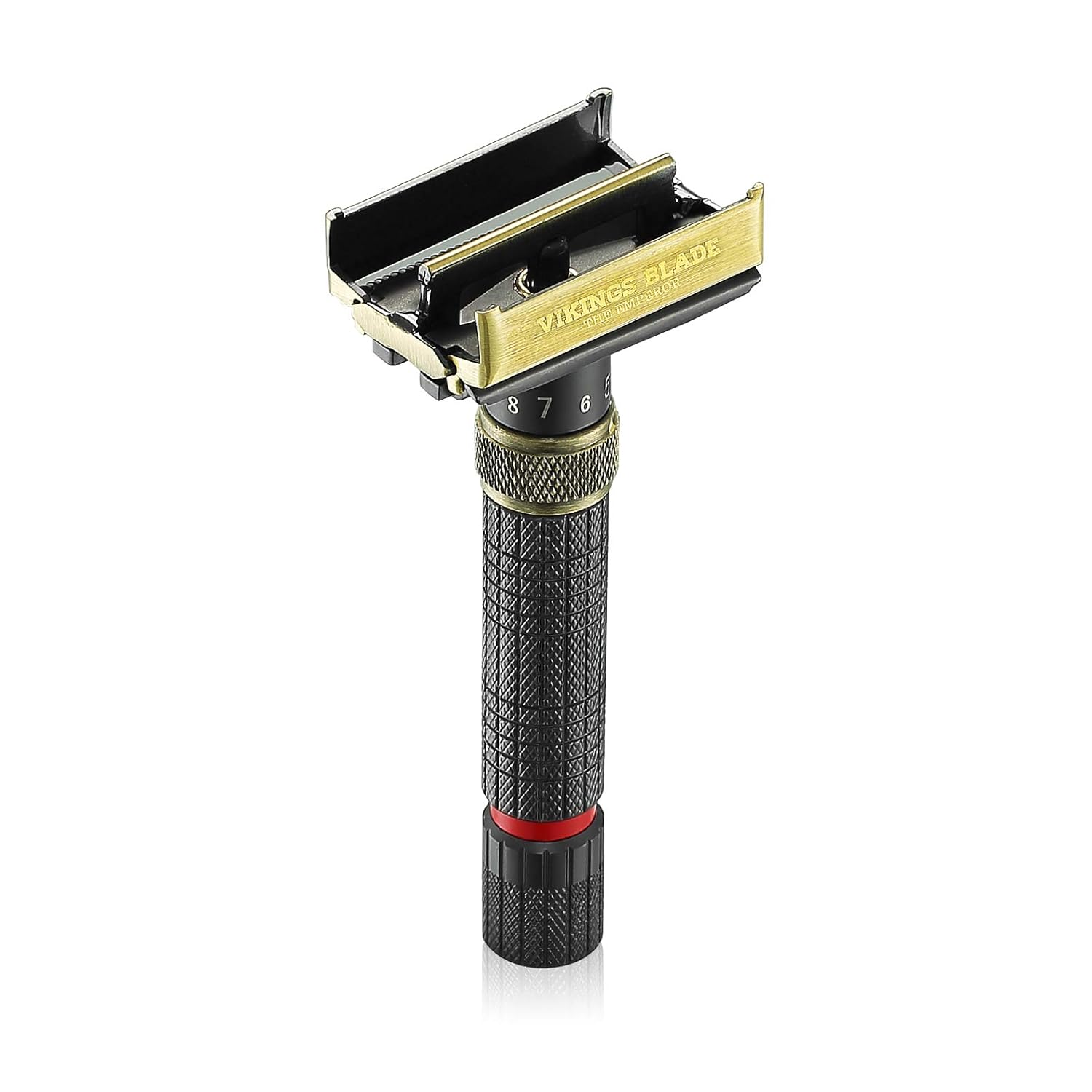 VIKINGS BLADE Adjustable Double Edge Safety Razor - Eco-Friendly & Smooth Shaving Experience | Luxury Case Included