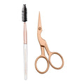 Tweezerman Rose Gold Eyebrow Scissor and Eyebrow Brush