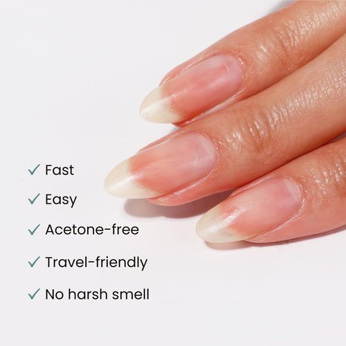 LONDONTOWN Nail Polish Remover Set - Acetone-Free Formula with Gentle Pads | 8 Fl Oz, Conditions Nails & Cuticles