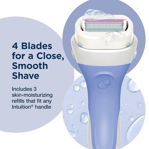 Schick Intuition Pure Nourishment with Organic Cocoa Butter 12 Cartridge Women's Razor Refills