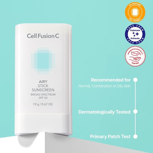 Cell Fusion C Airy Stick Sunscreen - Broad Spectrum SPF 50, Semi-Matte Finish, No White Cast | 50ml / 1.69 fl. oz