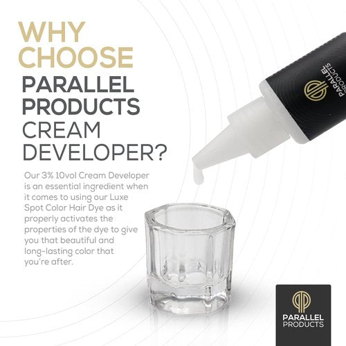 Parallel Products 3% 10 Volume Tint Developer - 25mL Oxidant for Luxe Spot Color Cream Dye