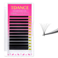 TDANCE Cashmere Easy Fan Lash Extensions Self Fanning Volume Lash Extension D Curl 0.07mm 8-15mm Matte Black Mega Volume Eyelash Extensions(0.07-D,8-15mm)