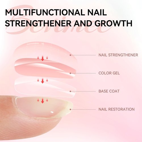 Regine Switzerland Nail Strengthener - Quick Dry Hardener for Weak & Damaged Nails | 12ML Nude Polish