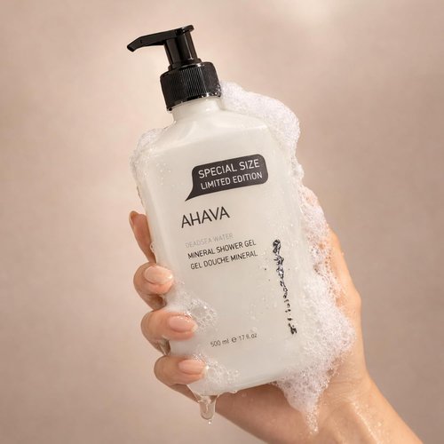 AHAVA Dead Sea Water Shower Gel - Revitalizing Mineral Formula for Refreshing Cleanse