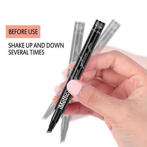 iMethod Eyebrow Pen - Effortless Light Brown Micro-Fork Tip Eyebrow Pencil for Natural Brows