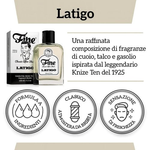Regine Switzerland Men's Aftershave - Latigo Fragrance, Soothing Post-Shave Balm, 100ml