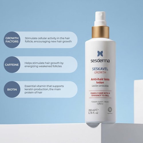 Sesderma SESKAVEL GROWTH Anti Hair Loss Lotion - Strengthens Hair & Promotes Growth | 6.8 fl oz