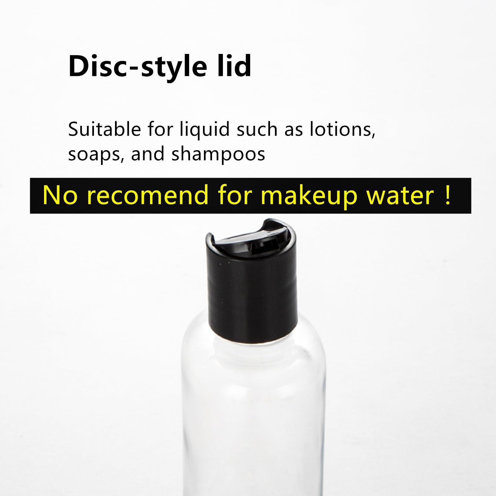 Zentriqlla 24 Pack 8oz Clear Plastic Empty Bottles, Refillable Travel Containers with Disc Top Flip Caps, Squeezable Shampoo Bottles for Toiletries Liquid Soap, Lotions, Cream, Creams, BPA Free