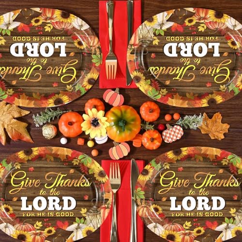 Wooden Oval Plate - 50 Pcs Fall Thanksgiving Sunflower Pumpkin Leaves Party Plates