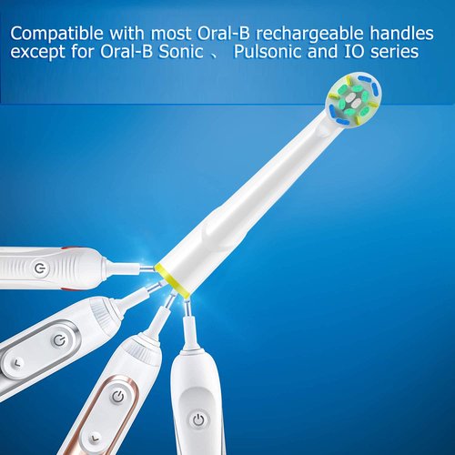 Aoxgao Replacement Heads Compatible with Oral b Braun, 16 Pcs Electric Toothbrush Heads for Oral-b Floss Pro 1000 Smart Genius x White