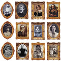 Halloween Decorations Indoor 12 Pieces 3D Face-Changing Portraits Haunted Scary Wall Art