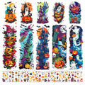 Kids Temporary Tattoo Sleeves Set for Halloween Party - 36 Waterproof Sheets