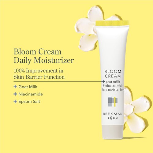 Beekman 1802 Goat Milk Face Moisturizer - Lightweight & Deeply Hydrating Cream, 15mL - Nourishes All Skin Types, Cruelty-Free