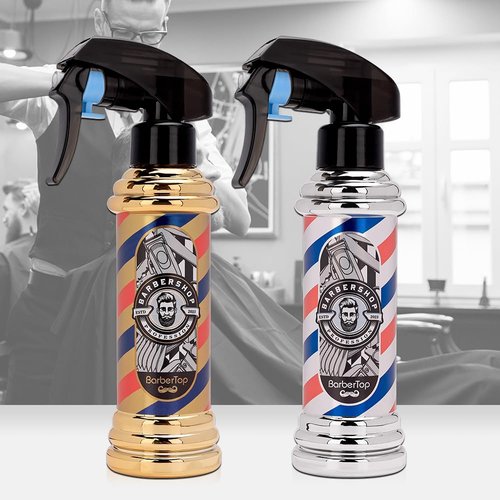 Barber Spray Bottle, Barber Stylist Fine Mist Sprayer, Refillable Container & Spray Bottle for Hairdressing, Cleaning, Plants 6.76 ounce(Golden)