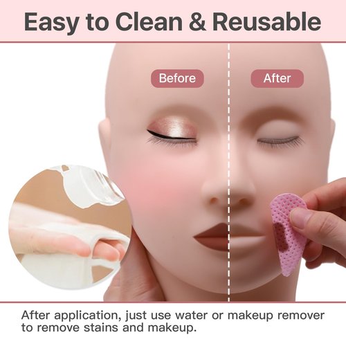 Pretty memory Lash Mannequin Head with 3 Lash Layers, Eyelash Mannequin Head Training Flat Make Up Manikin Cosmetology Mannequin Doll Face Head for Practice