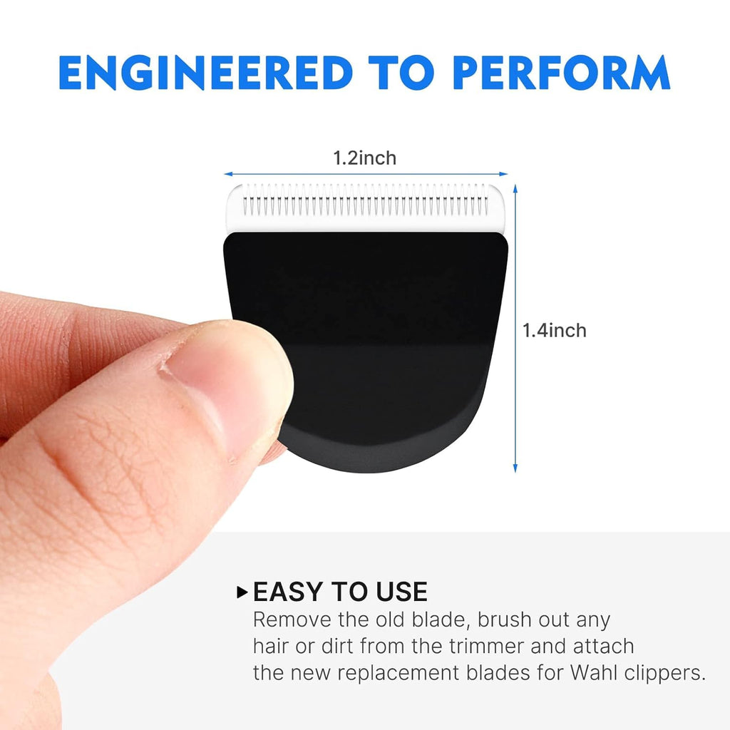Wahl Peanut Clipper Blades - 2 Pack Professional Replacement Blades with 4 Guards | Smooth Cutting, Black