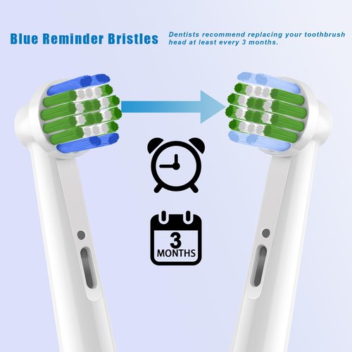 Replacement Toothbrush Heads Compatible with Oral B Braun Pro 500, 1000, Genius X, Smart 1500 Series, 8 Pack Professional Electric Toothbrush Heads, White+Black