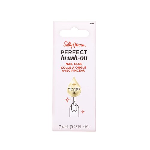 Sally Hansen Brush-On Nail Glue - Long-Lasting Hold with Precision Brush | Gentle, Non-Damaging Formula