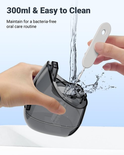 FUMEIKANG Water Flosser & Electric Toothbrush for Adults Oral Irrigator & Sonic Toothbrush 2-1 Oral Clean Kit (Black)