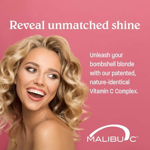 Malibu C Blondes Enhancing Shampoo - Sulfate-Free Purple Shampoo for Blondes - Helps Preserve Highlights & Remove Brassiness - Moisturizing & Revitalizing Hair Care (33.8 oz)