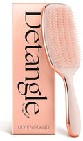 Lily England Detangling & Styling Brush - Pain-Free Rose Gold Brush for Curly Hair - Flexible Bristles for Wet & Dry Use