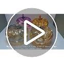 Mercury Glass Pumpkin Light with Timer - Rosegold Fall Halloween Decor with Fairy Lights