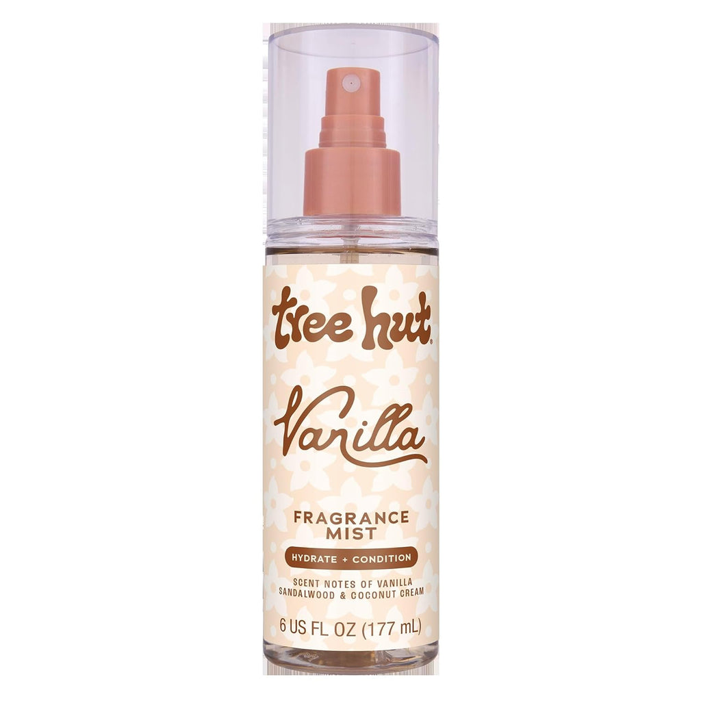 Tree Hut Vanilla Hair & Body Mist - Hydrating, Alcohol-Free Body Spray with Vanilla, Sandalwood & Coconut | 6 Fl Oz