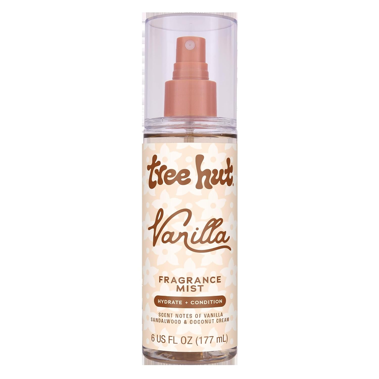 Tree Hut Vanilla Hair & Body Mist - Hydrating, Alcohol-Free Body Spray with Vanilla, Sandalwood & Coconut | 6 Fl Oz