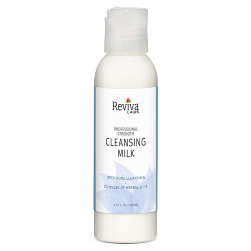 Reviva Labs Cleansing Milk - Gentle Facial Cleanser with Aloe & Botanical Oils for Sensitive Skin - 4 fl oz