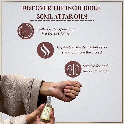 Dukhni White Musk Attar Oil - Alcohol-Free Arabic Perfume for Men & Women | 30ml Vegan Fragrance Gift