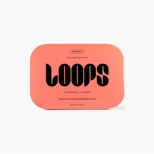 LOOPS Weekly Reset Hydrogel Lip Mask - Super Hydrating Mask for Moisturizing Lips - Rejuvenate and Reduce Signs of Puffiness - Lip Plumping Mask - Cooling and Refreshing Collagen Lip Mask - 5 Pc