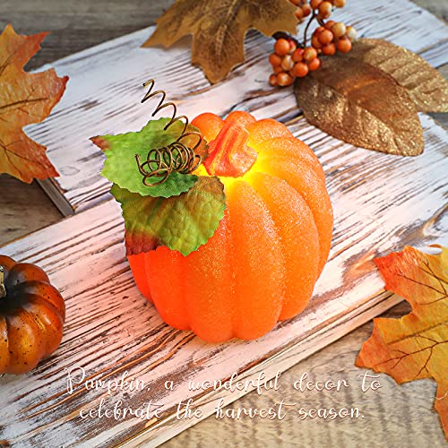 Carved Pumpkin Flameless Candles Set of 3 - Realistic Fall Halloween Decor