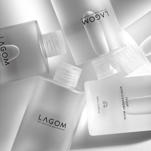 LAGOM Cellup Micro Cleansing Water - Natural Micellar Facial Cleanser for All Skin Types | 11.83 Fl Oz