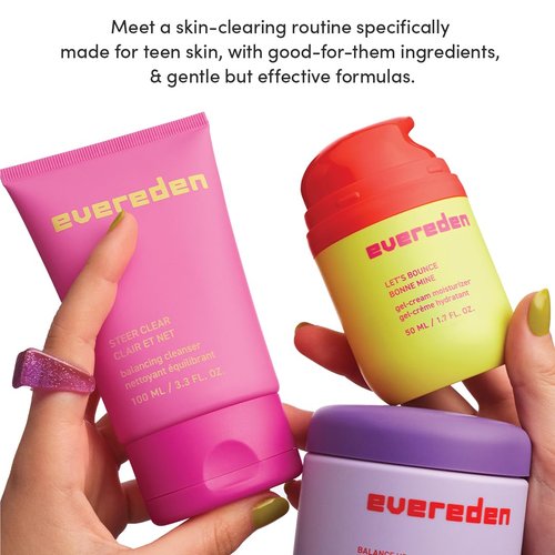 Evereden Balance Up Toner Pads for Face - Clean and Vegan Teen Water-Based Face Toner Pads with Green Tea, Chamomile, and White Tea for Oily and Pimple-Prone Skin - Balanced Skin & Clog-Free Pores