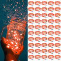 Battery Operated Fairy Lights 50 Pack - Red 20 LED 7ft String Lights with 3 Modes for Indoor Outdoor Decor
