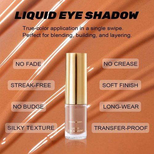 FeiCuiYun Matte Liquid Metallic Eyeshadow - Longwear Buildable Cream for Older Women | Vegan & Cruelty-Free, Light Brown