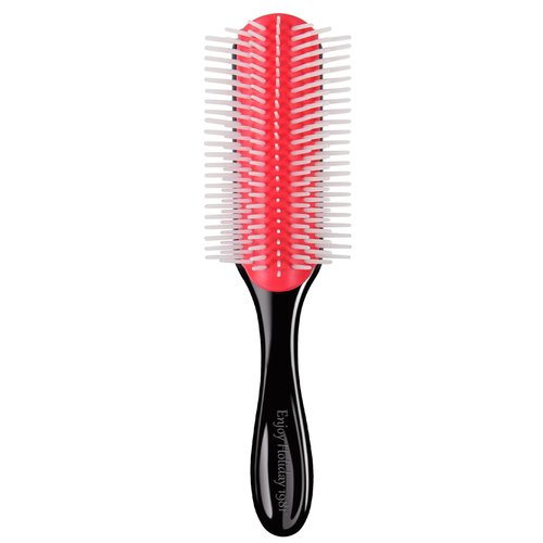 Skiennix Hair Brush - Classic Detangling Tool for Curly Hair | 7 Rows, Black, Perfect for Travel
