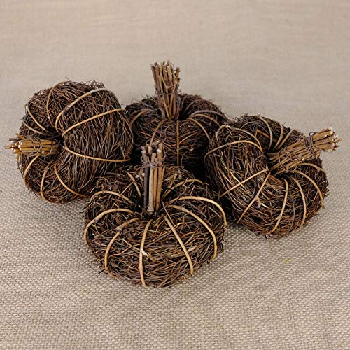 Artificial Mini Pumpkins Set of 4 for Fall Halloween Thanksgiving Decor