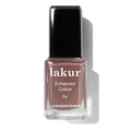 LONDONTOWN lakur Nail Polish – Gel-Like Shine, Long-Lasting Color, Strengthens & Hydrates Nails with 21+ Free Clean Formula and Pro-Contour Brush, Dirty Chai, 0.4 Fl Oz