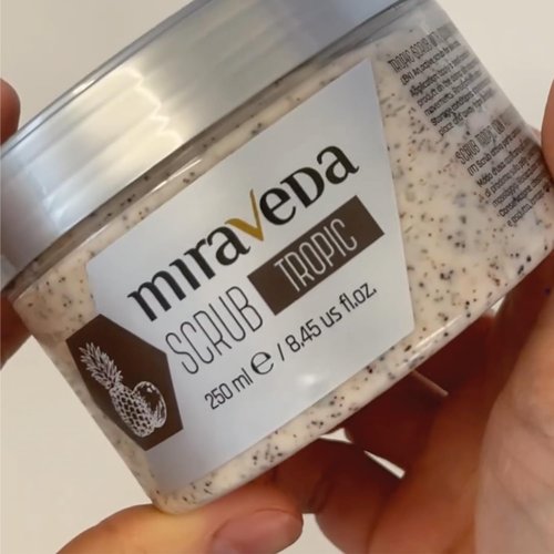 Miraveda by Italwax Tropic Scrub - Exfoliating Coconut Shell Scrub - 250ml for All Skin Types