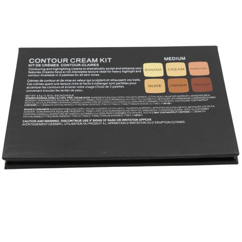 Skiennix Contour and Highlighting Makeup Kit - 6 Color Cream Palette for Medium Skin Tone