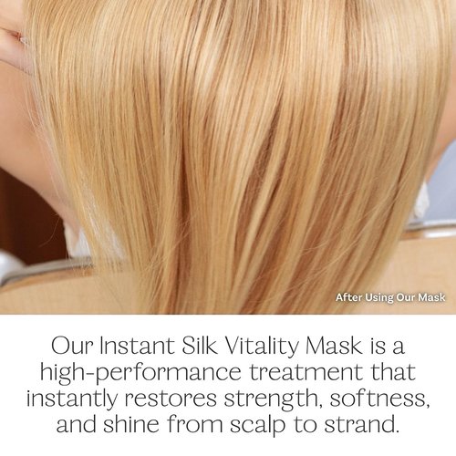 Pataua & Tsubaki Oils Instant Silk Vitality Mask - Repairs Damage & Hydrates Hair | Lightweight 275 mL