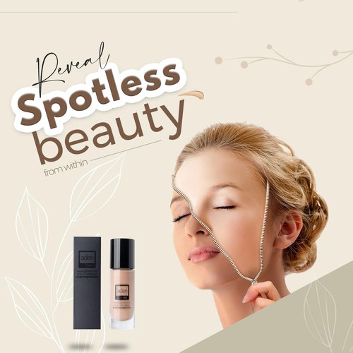 aden fluid Foundation Makeup with Nano Technology 20ml – Color Adapting, Waterproof – Foundation Full Coverage – High Definition, Long Lasting – Foundation for Mature Skin – Made in Italy