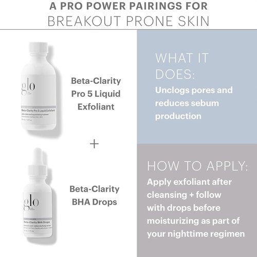 Glo Skin Beauty Beta-Clarity Pro 5 Liquid Exfoliant - AHA & BHA Clarifying Treatment, 1.8 Fl Oz