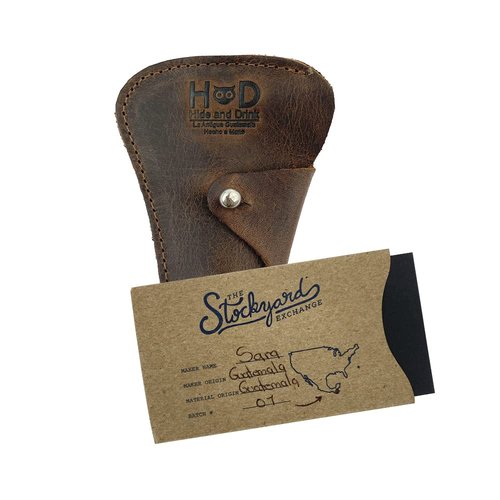 Hide & Drink, Razor Cover, Protective Case, Barber Essentials, Handmade from Full Grain Leather (Bourbon Brown)