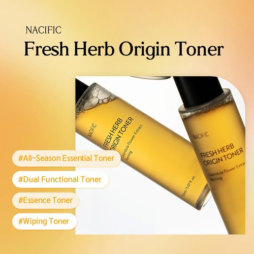NACIFIC Fresh Herb Origin Triple Set - Hydrating Toner, Serum & Cream with 82% Pot Marigold Water | 150ml, 50ml, 50ml