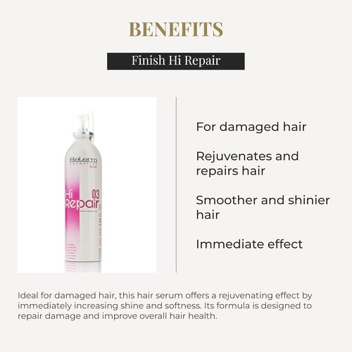 Salerm Texturizing Hair Serum - Hi Repair Formula for Damaged Hair - 100 ml | Rejuvenates & Adds Shine