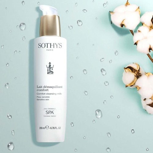 SOTHYS Comfort Cleansing Milk - Gentle Face Cleanser & Daily Makeup Remover for Sensitive Skin