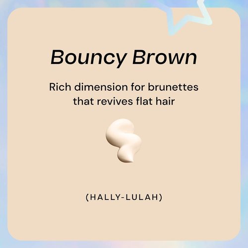 Hally Hair Fluffy G Hair Gloss - 3.4 fl oz Brown Color Glaze for Vibrant, Shiny Hair